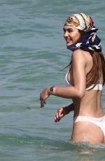 AMELIA HAMLIN in a White Bikini on Valentine