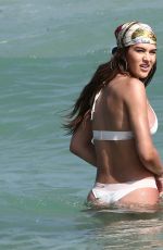 AMELIA HAMLIN in a White Bikini on Valentine