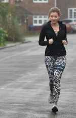 AMY HART Out Jogging in Worthing 02/09/2021