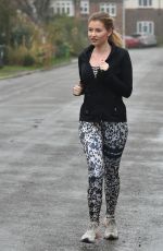AMY HART Out Jogging in Worthing 02/09/2021