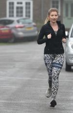 AMY HART Out Jogging in Worthing 02/09/2021