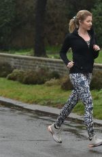 AMY HART Out Jogging in Worthing 02/09/2021