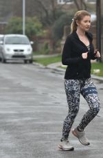 AMY HART Out Jogging in Worthing 02/09/2021