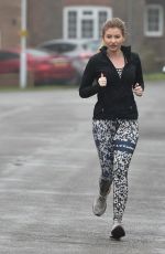 AMY HART Out Jogging in Worthing 02/09/2021