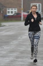 AMY HART Out Jogging in Worthing 02/09/2021