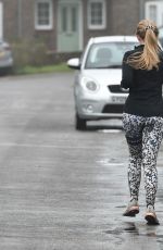 AMY HART Out Jogging in Worthing 02/09/2021