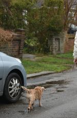 AMY HART Out with Her Dog in Worthing 02/21/2021