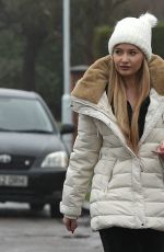 AMY HART Out with Her Dog in Worthing 02/21/2021