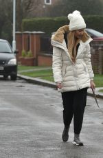 AMY HART Out with Her Dog in Worthing 02/21/2021