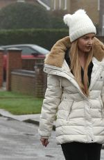 AMY HART Out with Her Dog in Worthing 02/21/2021