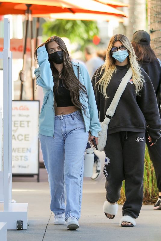 ANASTASIA KARANIKOLAOU and KELSEY CALEMINE at Croft Alley in Beverly Hills 02/18/2021