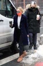 ANNASOPHIA ROBB on the Set of Dr. Death in New York 02/09/2021