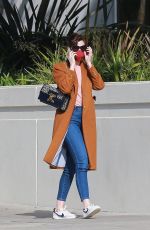 ANNE HATHAWAY Out and About in Santa Monica 02/04/2021