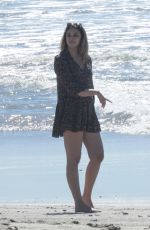 APRIL LOVE GEARY and Robin Thicke Out a Beach in Malibu 02/22/2021