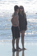 APRIL LOVE GEARY and Robin Thicke Out a Beach in Malibu 02/22/2021