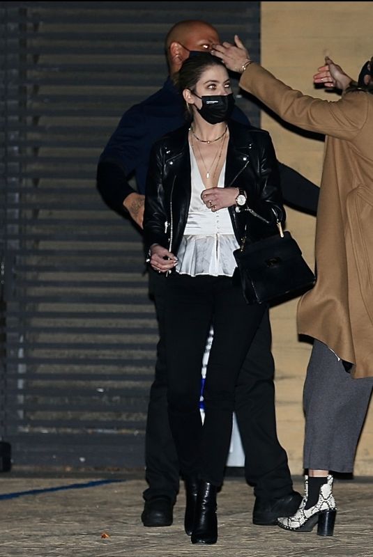 ASHLEY BENSON Out for Dinner at Nobu in Malibu 01/31/2021