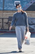 ASHLEY GREENE Wearing a Face Mask Out in Los Angeles 02/08/2021