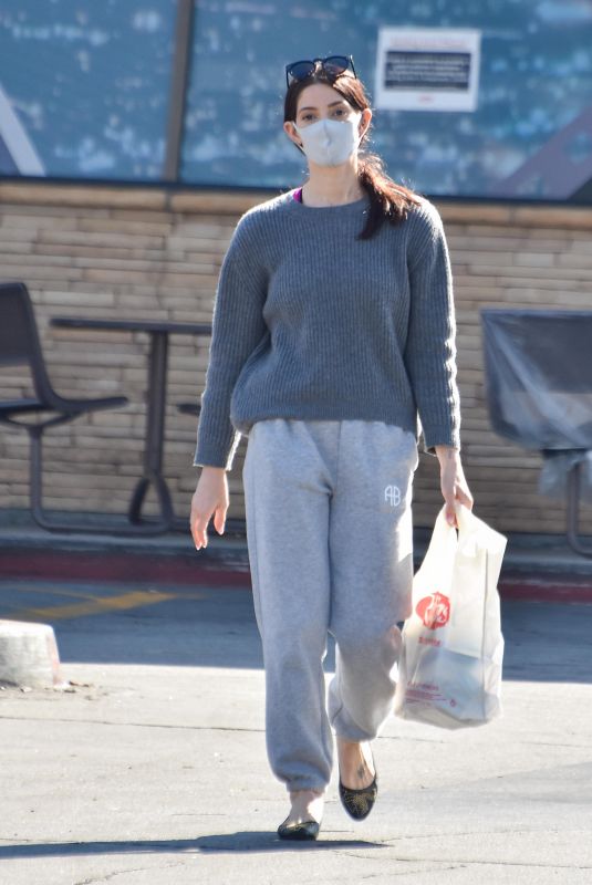 ASHLEY GREENE Wearing a Face Mask Out in Los Angeles 02/08/2021