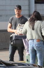 AUDRA MADRI and Josh Duhamel at LAX Airport in Los Angeles 02/04/2021