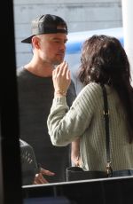 AUDRA MADRI and Josh Duhamel at LAX Airport in Los Angeles 02/04/2021