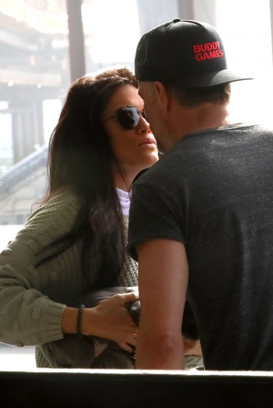 AUDRA MADRI and Josh Duhamel at LAX Airport in Los Angeles 02/04/2021