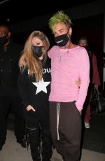AVRIL LAVIGNE and Mod Sun at BOA Steakhouse in West Hollywood 02/27/2021