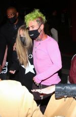 AVRIL LAVIGNE and Mod Sun at BOA Steakhouse in West Hollywood 02/27/2021