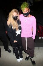 AVRIL LAVIGNE and Mod Sun at BOA Steakhouse in West Hollywood 02/27/2021