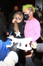 AVRIL LAVIGNE and Mod Sun at BOA Steakhouse in West Hollywood 02/27/2021