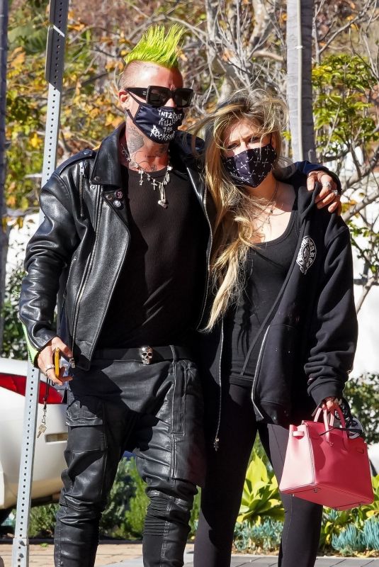 AVRIL LAVIGNE and Mod Sun Leaves Soho House in Malibu 02/18/2021