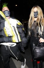 AVRIL LAVINGE and Mod Sun at BOA Steakhouse in West Hollywood 02/12/2021