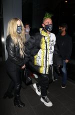 AVRIL LAVINGE and Mod Sun at BOA Steakhouse in West Hollywood 02/12/2021