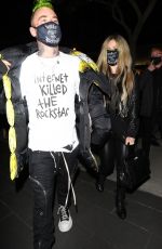 AVRIL LAVINGE and Mod Sun at BOA Steakhouse in West Hollywood 02/12/2021
