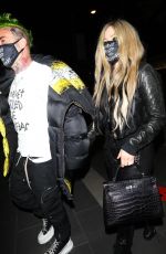 AVRIL LAVINGE and Mod Sun at BOA Steakhouse in West Hollywood 02/12/2021