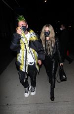 AVRIL LAVINGE and Mod Sun at BOA Steakhouse in West Hollywood 02/12/2021