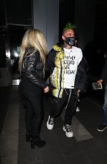 AVRIL LAVINGE and Mod Sun at BOA Steakhouse in West Hollywood 02/12/2021