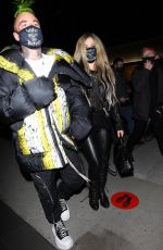 AVRIL LAVINGE and Mod Sun at BOA Steakhouse in West Hollywood 02/12/2021