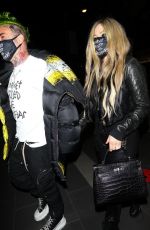 AVRIL LAVINGE and Mod Sun at BOA Steakhouse in West Hollywood 02/12/2021