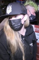 AVVRIL LAVIGNE Arrives at BOA Steakhouse in West Hollywood 02/04/2021