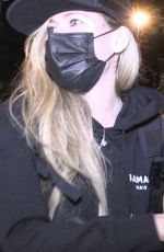AVVRIL LAVIGNE Arrives at BOA Steakhouse in West Hollywood 02/04/2021