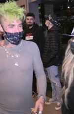 AVVRIL LAVIGNE Arrives at BOA Steakhouse in West Hollywood 02/04/2021