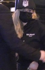 AVVRIL LAVIGNE Arrives at BOA Steakhouse in West Hollywood 02/04/2021