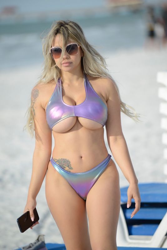 BELLA BUNNIE AMOR in Bikini at a Beach in Miami 02/09/2021