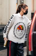 BELLA HADID Heading to a Photoshoot in New York 02/27/2021