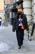 BELLA HADID Leaves Her Apartment in New York 02/11/2021