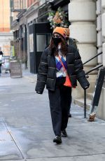 BELLA HADID Leaves Her Apartment in New York 02/11/2021