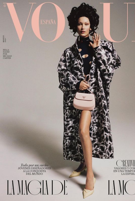 BELLA HADID on the Cover of Vogue Magazine, Spain March 2021