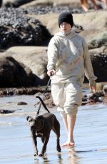 BILLIE EILISH Out with her Dog at a Beach in Malibu 02/21/2021