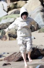BILLIE EILISH Out with her Dog at a Beach in Malibu 02/21/2021