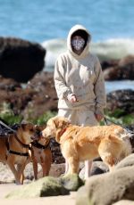 BILLIE EILISH Out with her Dog at a Beach in Malibu 02/21/2021